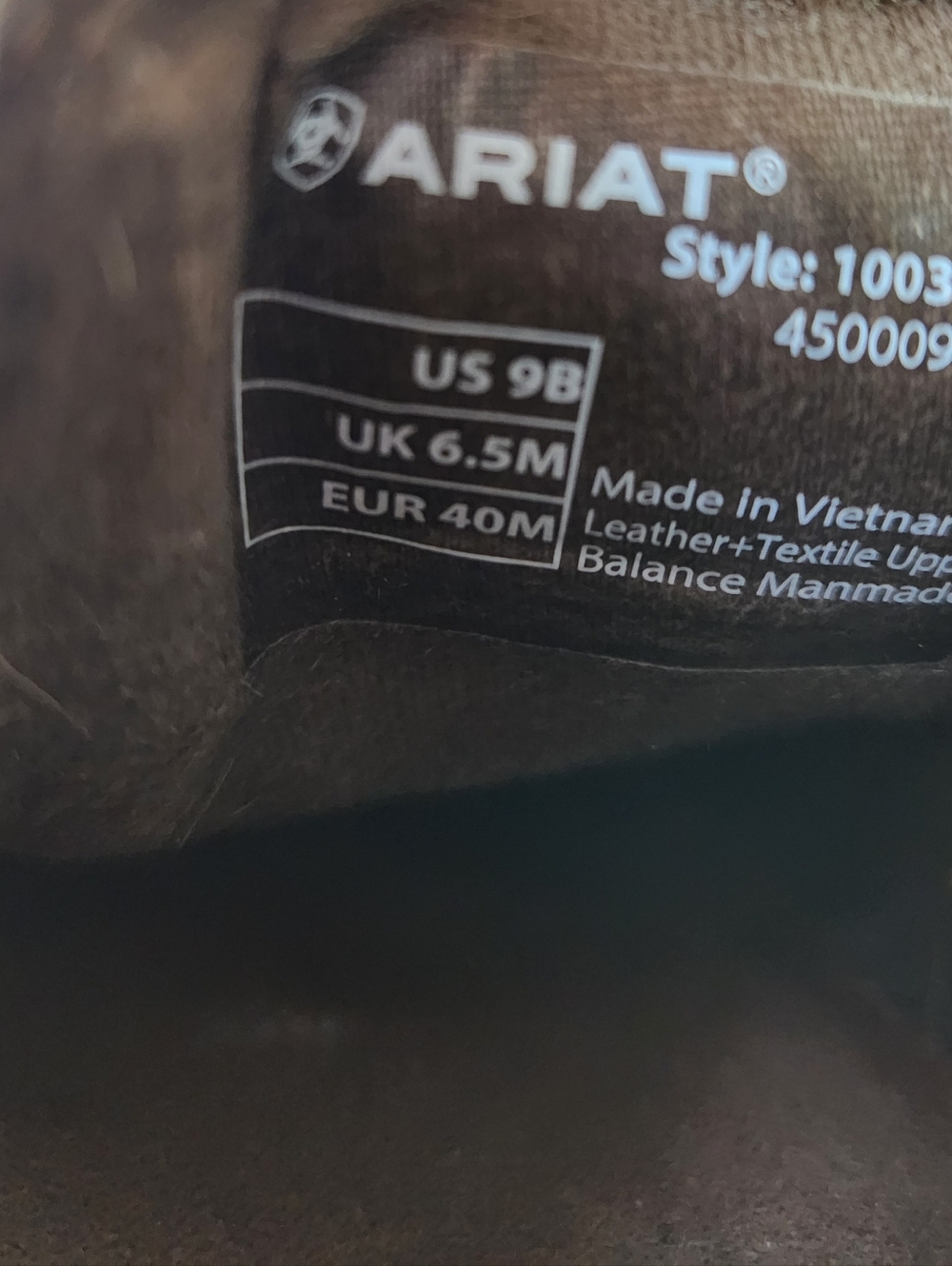 Ariat Brown Canvas-Front Loafers with Striped Buffalo Print - Picture 3 of 3